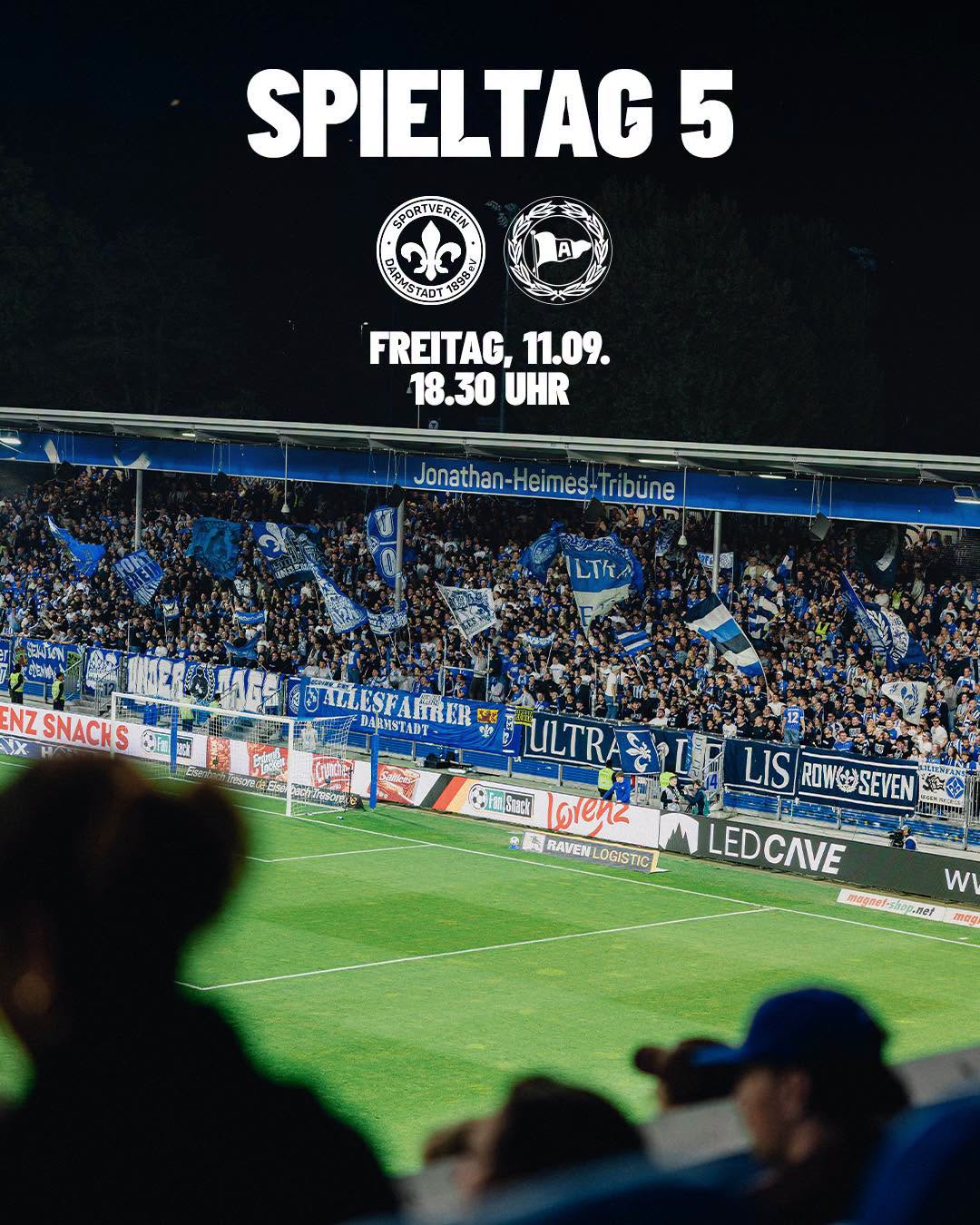 5. Spieltag – SV Darmstadt 98 vs. Arminia Bielefeld